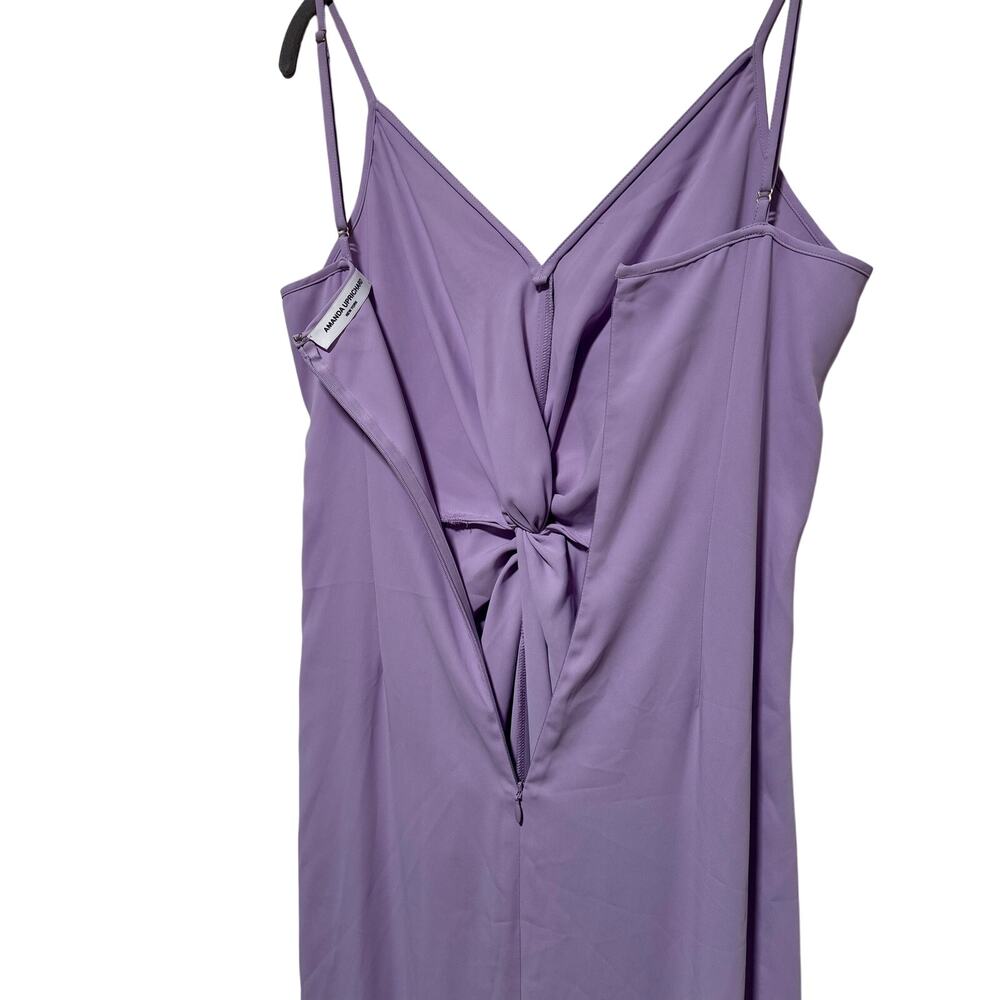 Amanda Uprichard Lavender Maxi Dress Small Twist Front Formal Wedding Guest - Picture 9 of 9